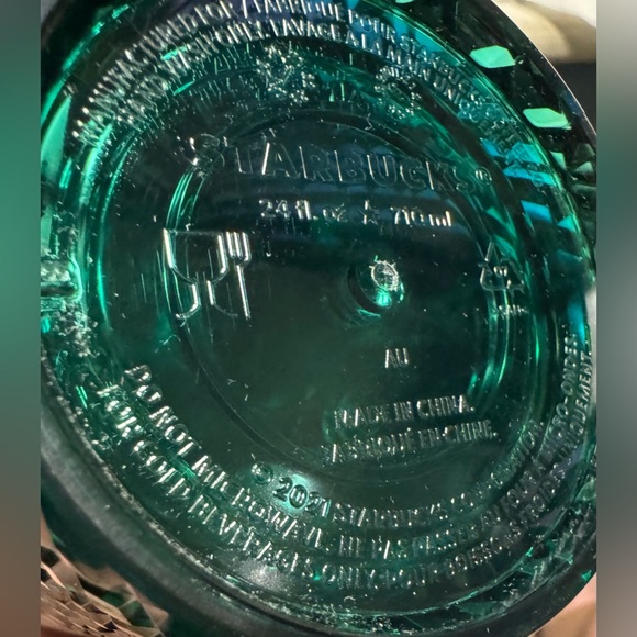 NWOT Starbucks Holiday Green Diamond Jeweled Studded Grid Tumbler Venti Cup - Picture 12 of 12